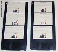 New floppies with new 3dfx logo's, these were handed out during the logo changeover period and contain files in Adobe format